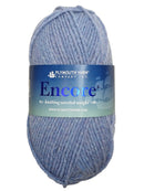 Photo of a blue skein of Encore Plymouth Yarn