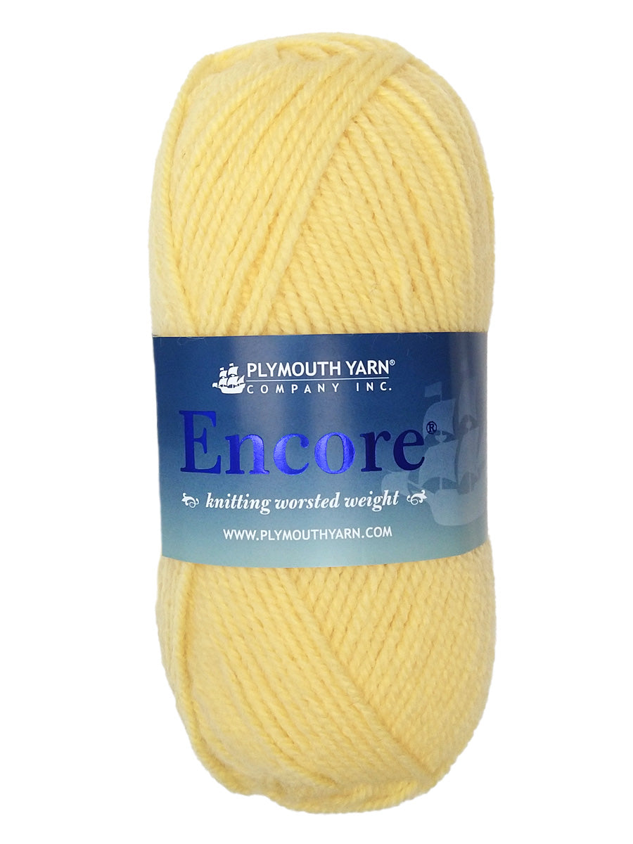 Photo of a yellow skein of Encore Plymouth Yarn