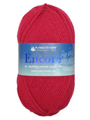 Photo of a red skein of Encore Plymouth Yarn