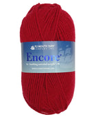 Photo of a red skein of Encore Plymouth Yarn