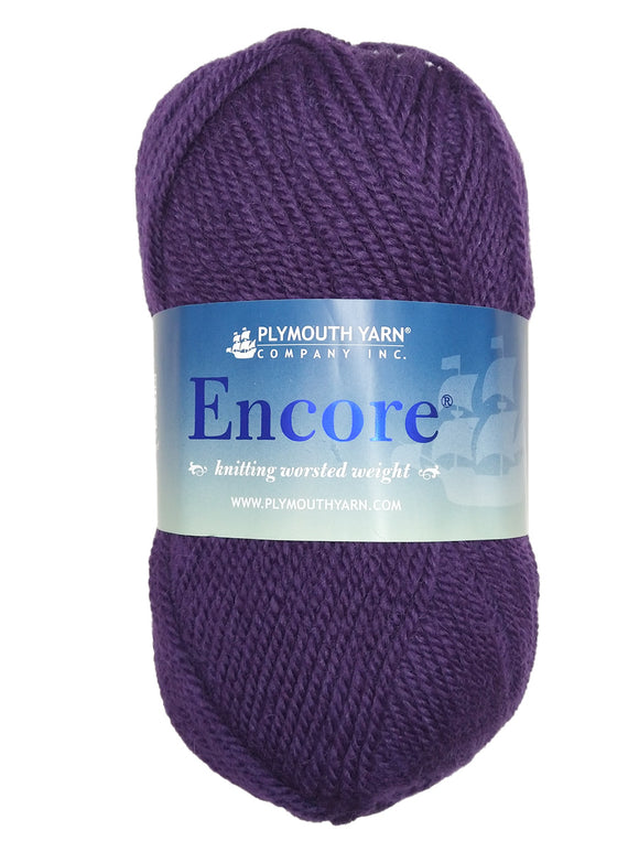 Photo of a purple skein of Encore Plymouth Yarn