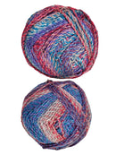 A colorful skein of James C. Brett Marble Chunky yarn