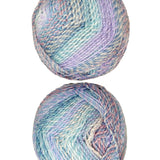 A colorful photo of two balls of James C. Brett Marble Chunky yarn