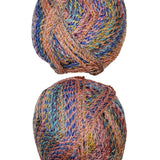 A photo of two colorful balls of Marble Chunky yarn.