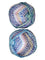A photo of two colorful balls of Marble Chunky yarn.