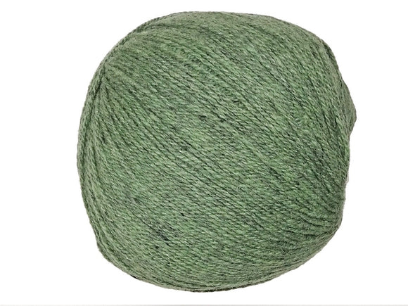 A cool-toned green skein of Queensland Collection Kathmandu yarn