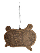 A Needle Runs Through It- Wooden Ornament- Yarn Skein Knitting Needles