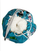 Large Krazy Yarn Kozy, Blue Llamas top view