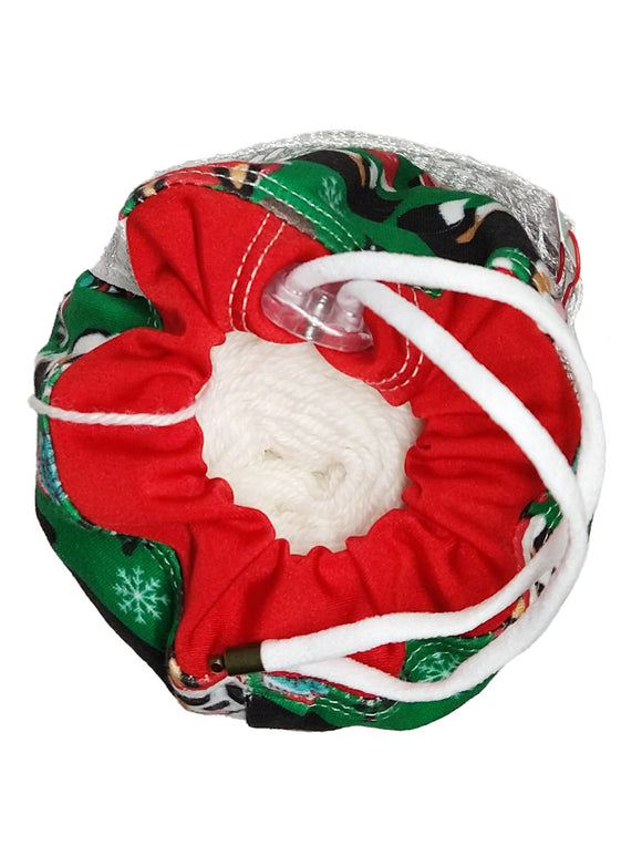 Large Krazy Yarn Kozy, Corgi Christmas top view