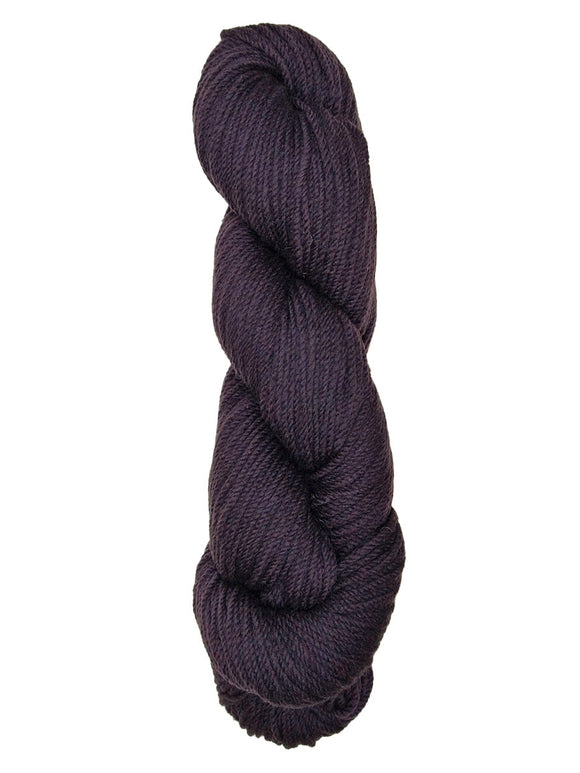 A purple skein of Brown Sheep Prairie Spun DK yarn