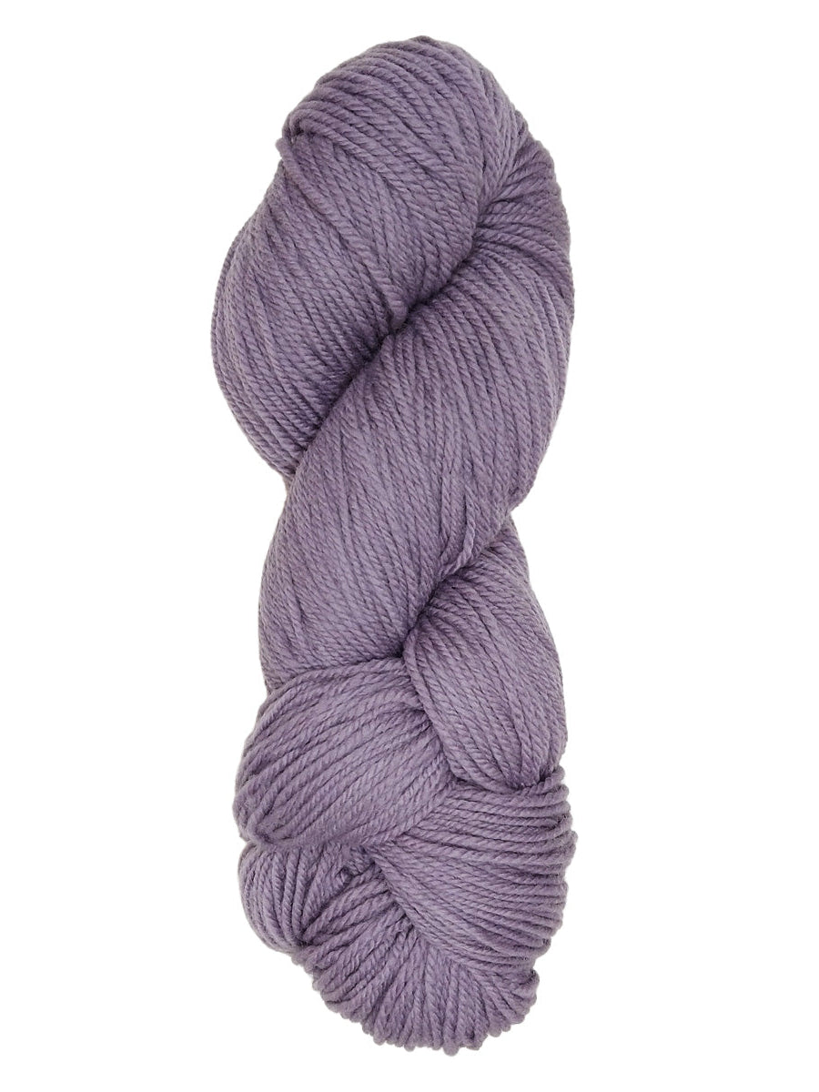 A purple skein of Brown Sheep Prairie Spun DK yarn