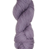 A purple skein of Brown Sheep Prairie Spun DK yarn
