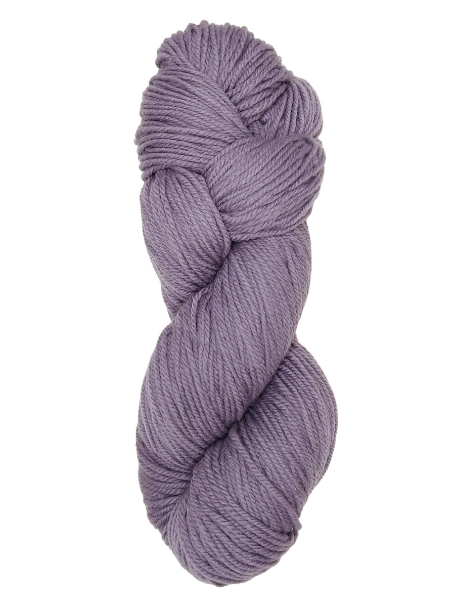A purple skein of Brown Sheep Prairie Spun DK yarn