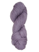 A purple skein of Brown Sheep Prairie Spun DK yarn