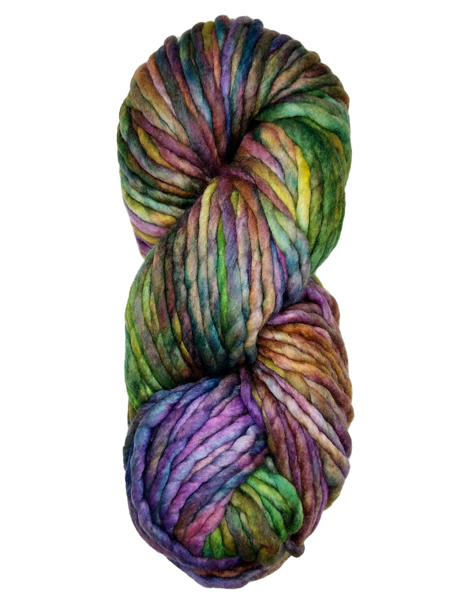 A rainbow mix skein of Malabrigo Rasta yarn