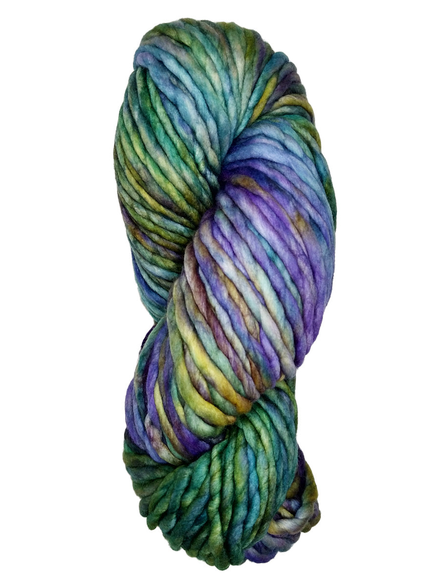 A green and blue mix skein of Malabrigo Rasta yarn