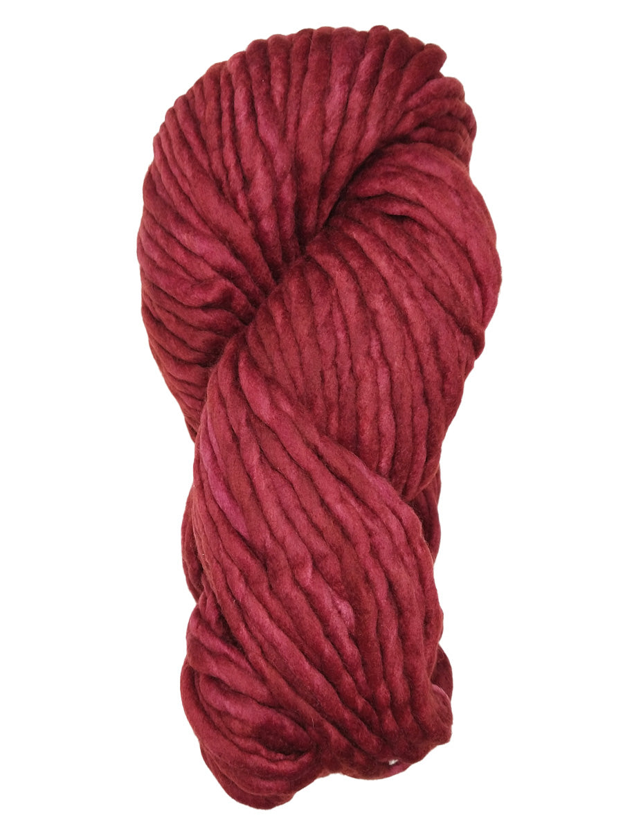 A dusky red skein of Malabrigo Rasta yarn