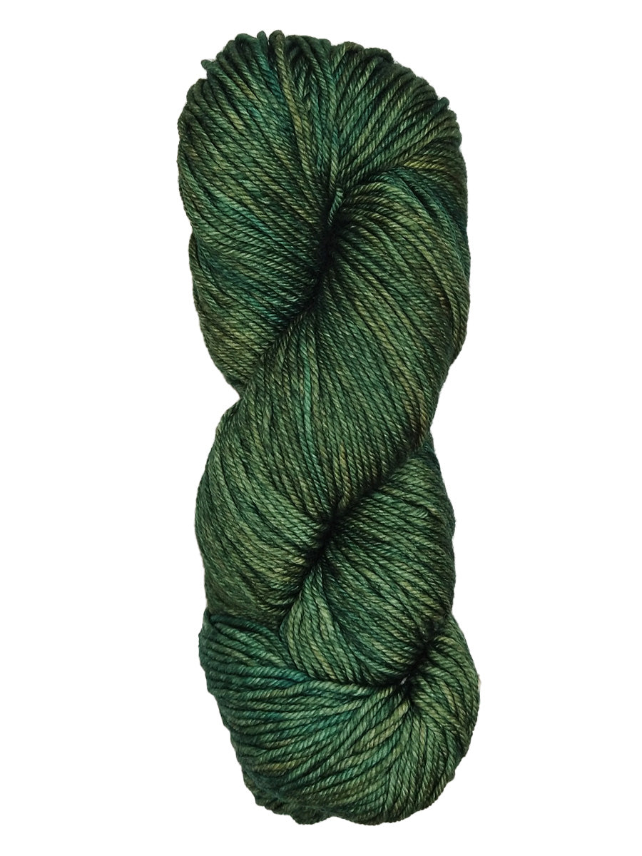 A green skein of Malabrigo Rios yarn