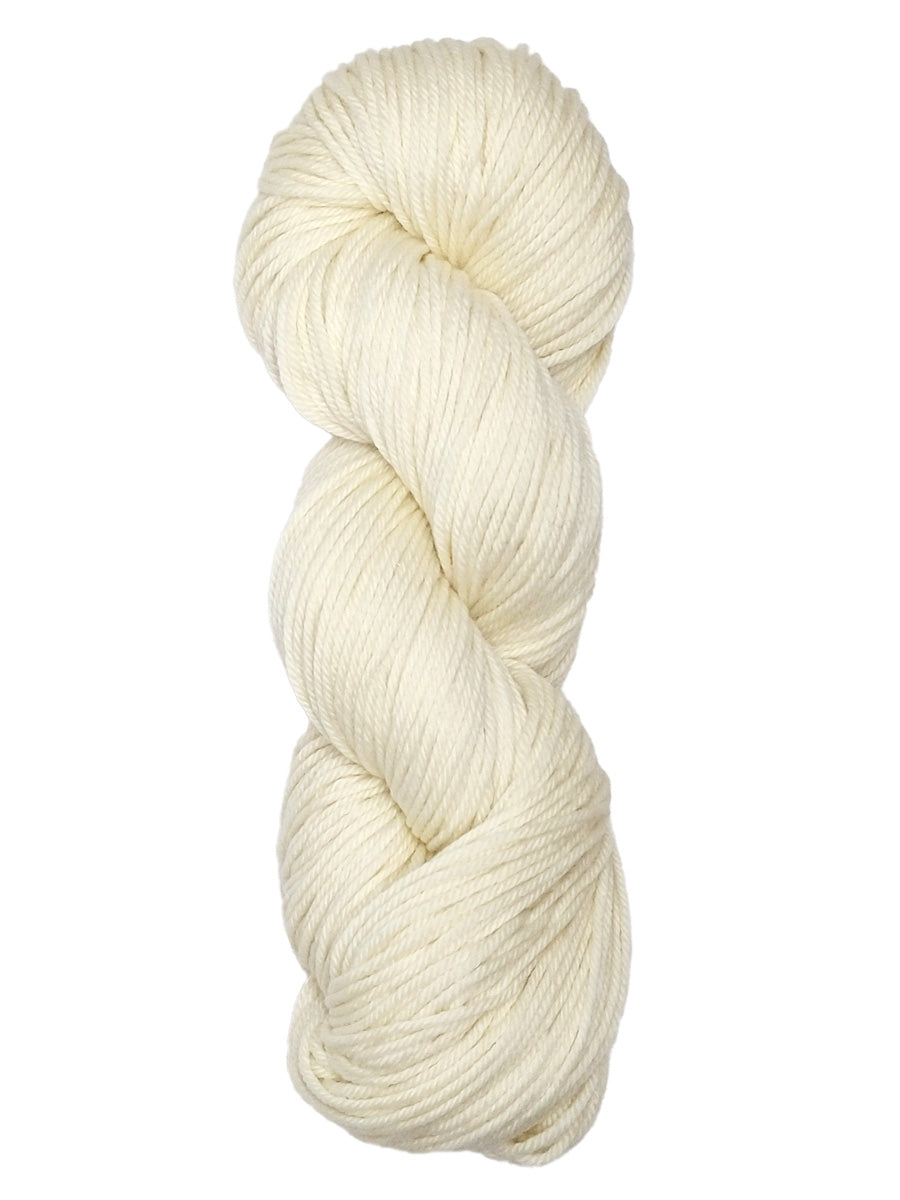 A skein of natural Malabrigo Rios yarn
