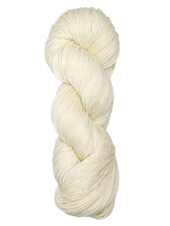 A skein of natural Malabrigo Rios yarn