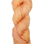 A colorful skein of pink/peachy Malabrigo Rios yarn
