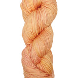 A colorful skein of pink/peachy Malabrigo Rios yarn