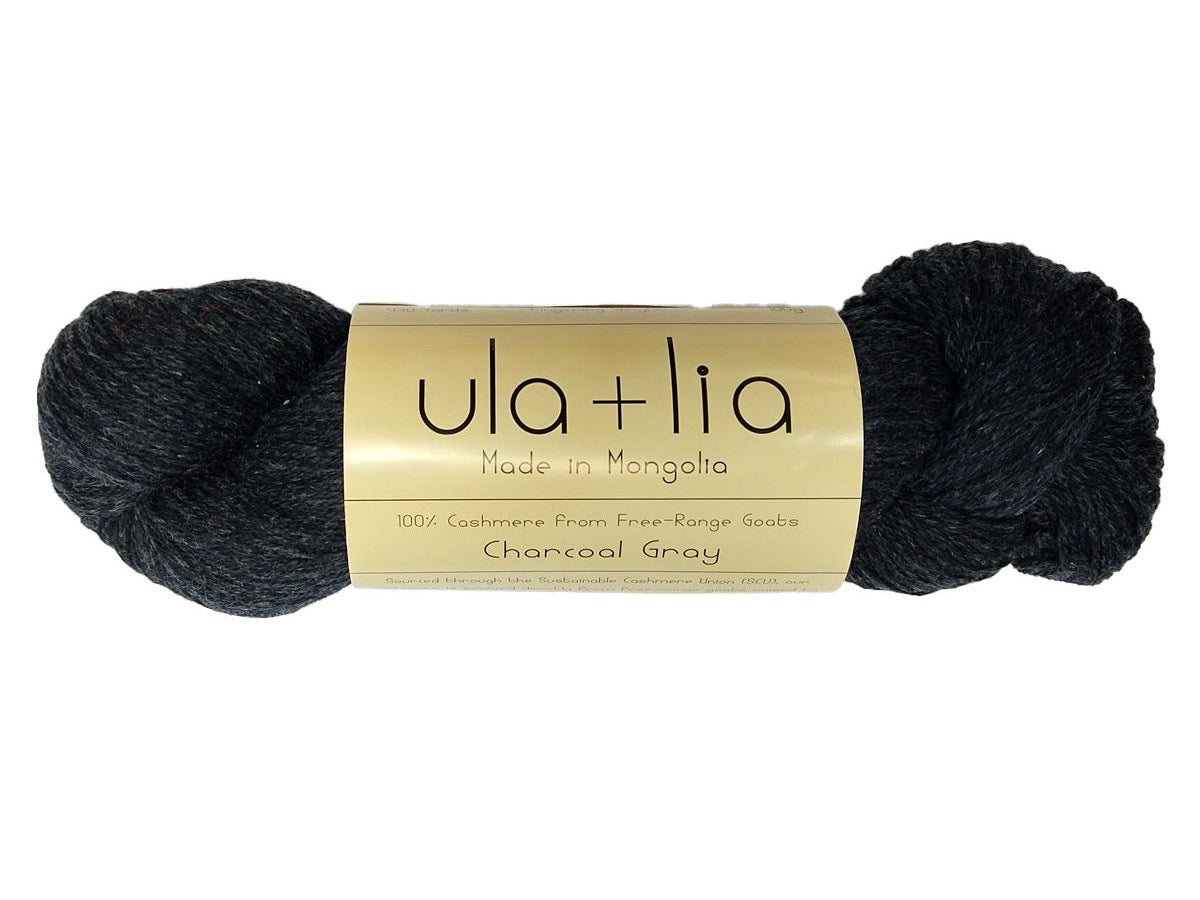 ULA+LIA Cashmere Fingering Yarn color black