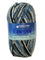 A blue taupe grey mix skein of Plymouth Encore Colorspun yarn