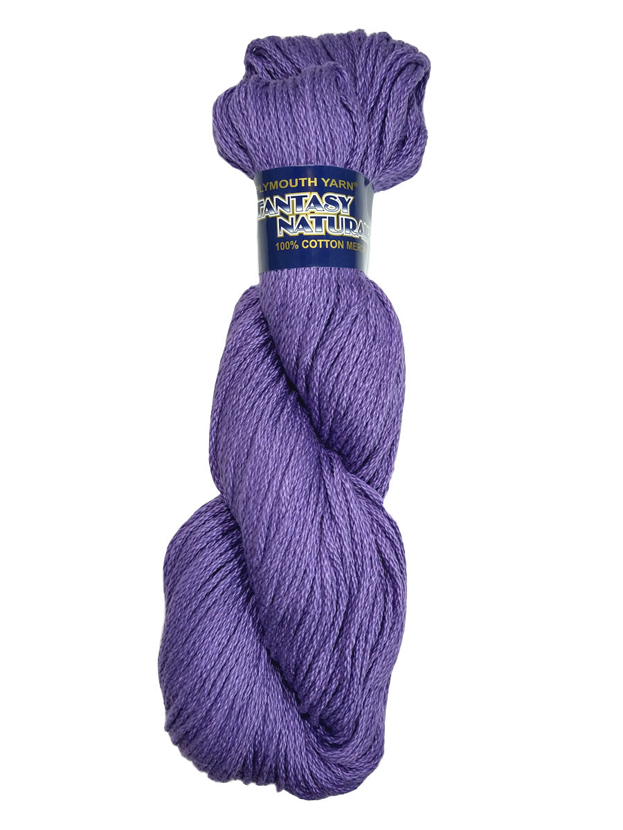 A close-up photo of purple Plymouth Fantasy Naturale yarn