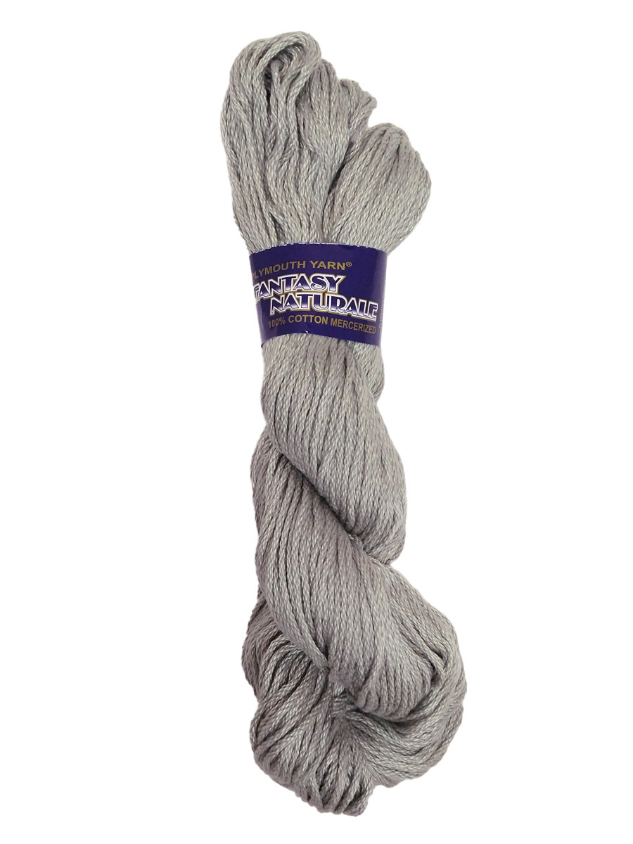 A photo of a gray hank of Plymouth Fantasy Naturale yarn