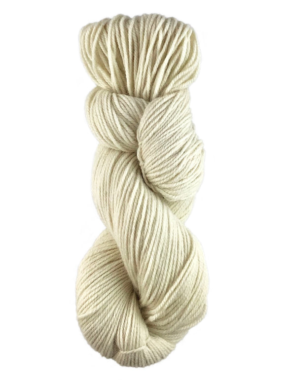 Skein of alpaca yarn color white