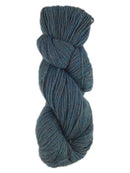 Skein of alpaca yarn color teal 