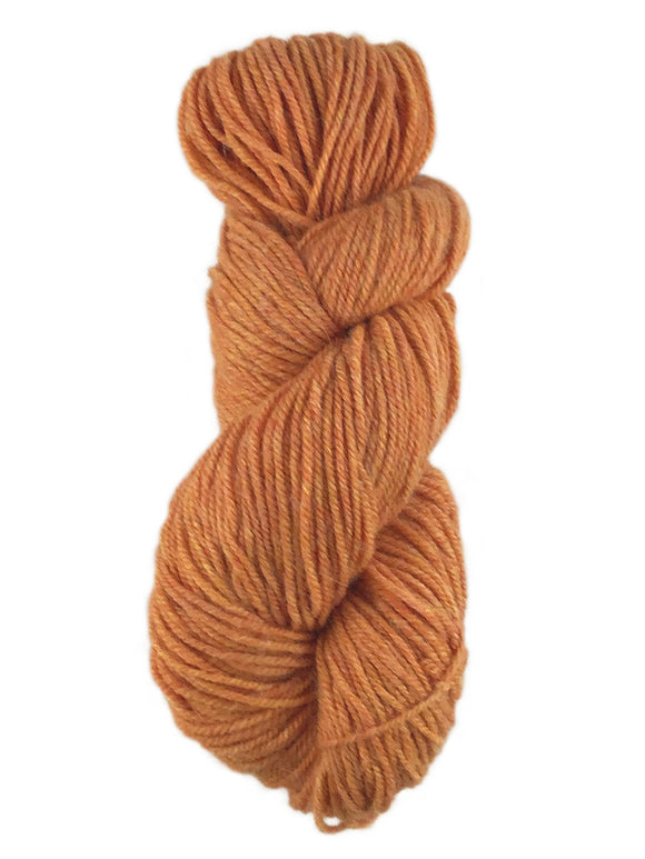 Skein of alpaca yarn color orange