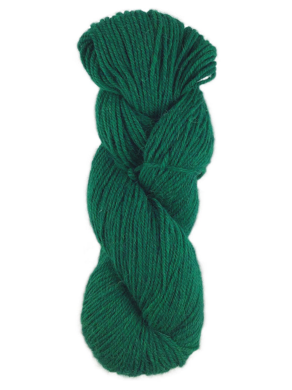 Skein of alpaca yarn color green 