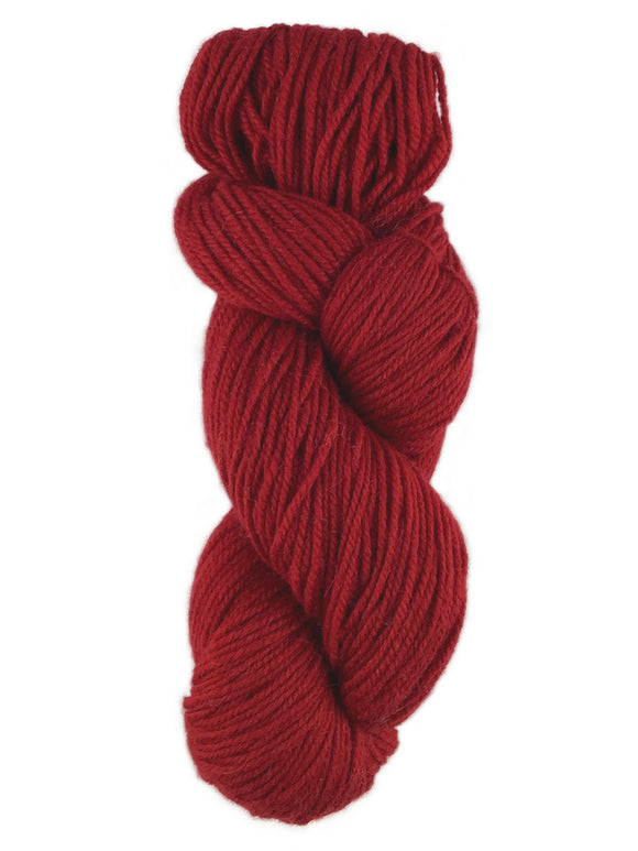 Skein of alpaca yarn color red