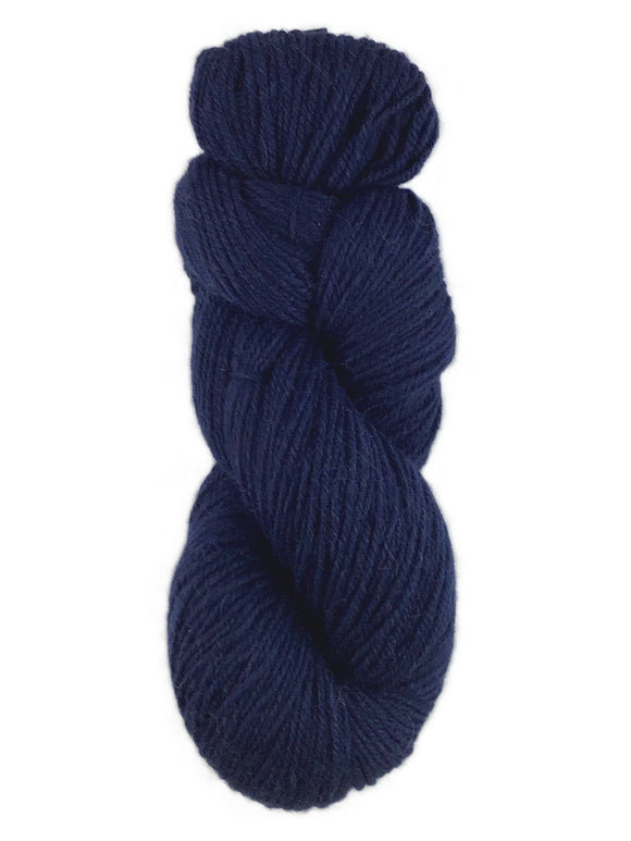 Skein of alpaca yarn color navy