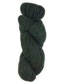 Skein of alpaca yarn color forest green 