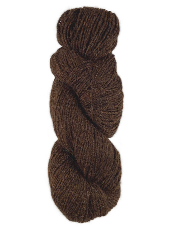 Skein of alpaca yarn color brown