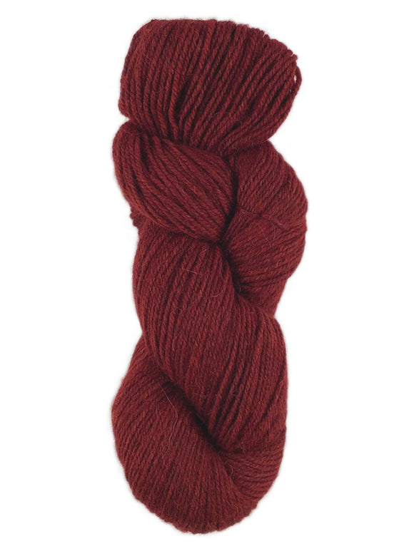 Skein of alpaca yarn color red