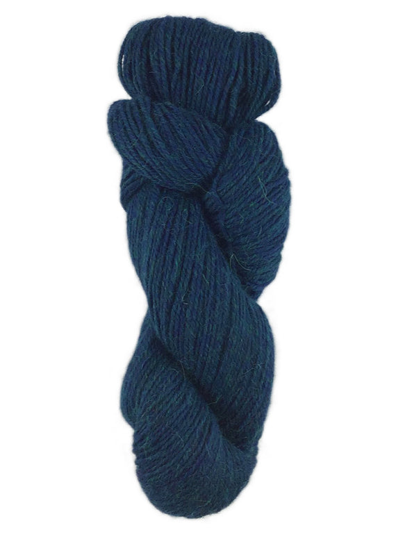 Skein of alpaca yarn color teal