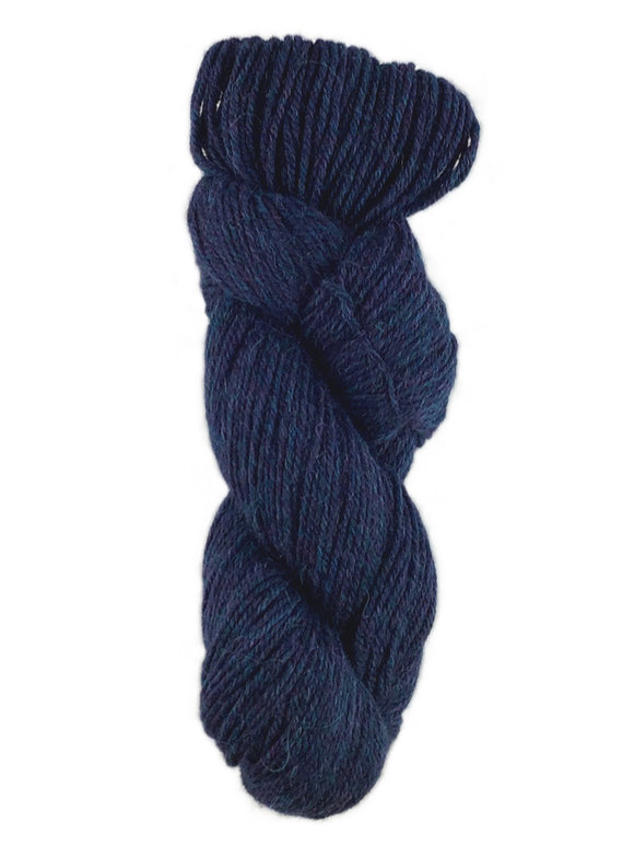 Skein of alpaca yarn color navy blue