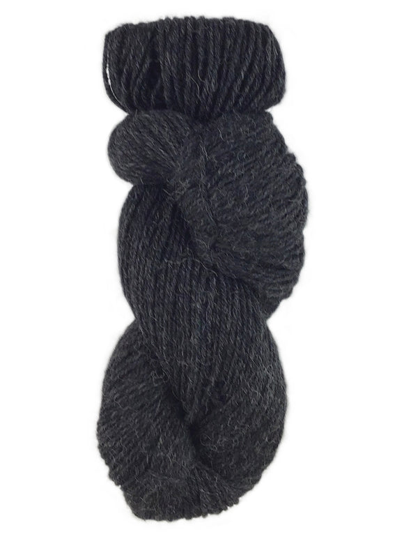 Skein of alpaca yarn color dark grey