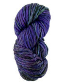 A purple mix skein of Malabrigo Rasta yarn