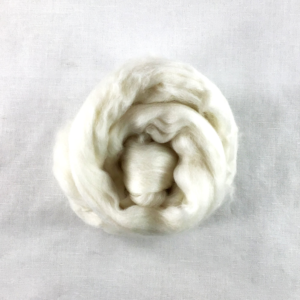 Merino Silk Blend Top White 70/30