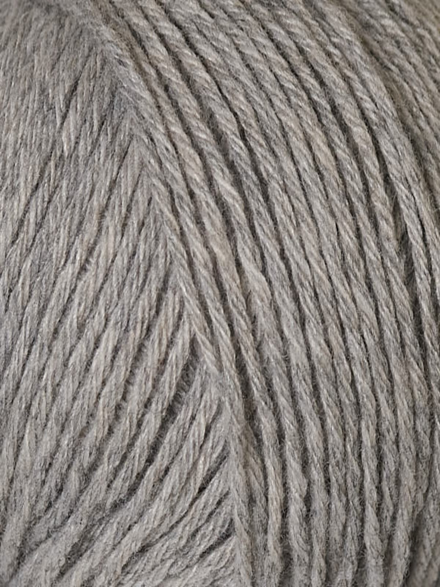 Close up of Berroco Renew yarn , color 1307 Koala- light grey yarn