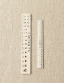 Cocoknits Ruler & Gauge Set on linen background
