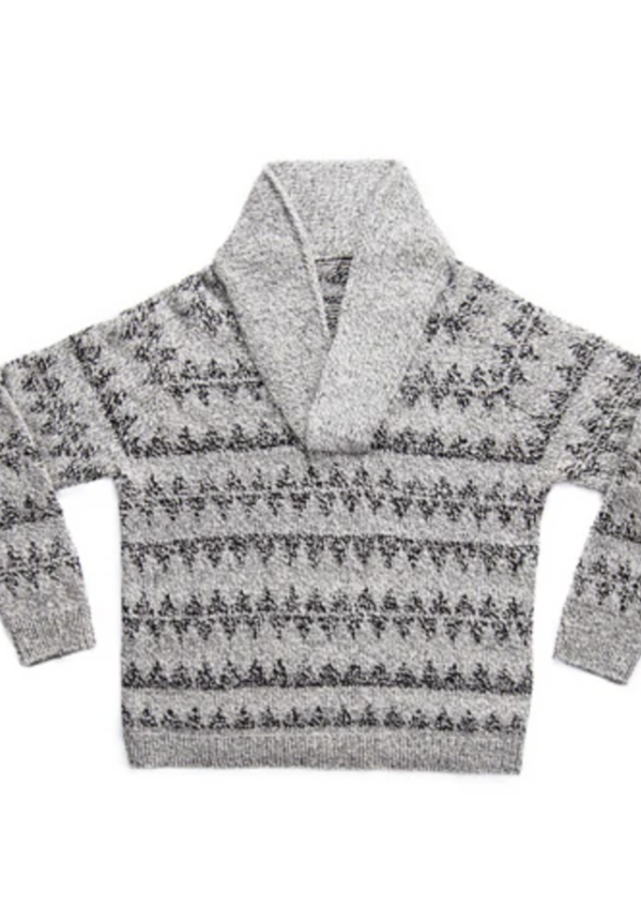 A knitted sweater on a white background