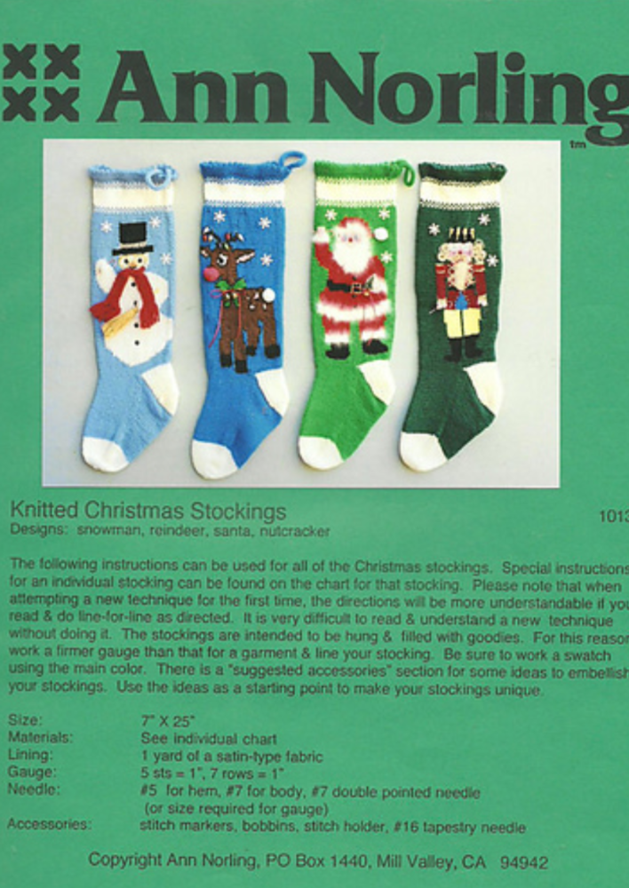 Cover of Ann Norling Christmas stocking pattern