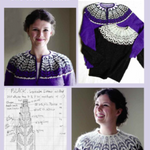 The cover of the Two Yoke sweater knitted pattern