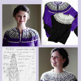 The cover of the Two Yoke sweater knitted pattern